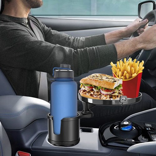 Car Food Detachable Tray Organizer Adjustable Drink Bottole Storage Cup Holder - Picture 9 of 10