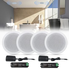 Herdio 2Pairs 5.25" 600W Bluetooth Ceiling Speakers In-Wall Flush Mount for Home
