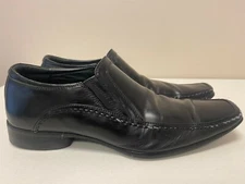 Mens 9 Medium Kenneth Cole Reaction Key Note Black Slip On Shoes