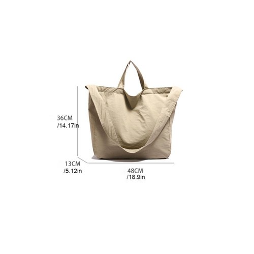 Zipper Large Capacity Tote Bag Soft Underarm Bag Nylon Shoulder Bag Women - Picture 3 of 16