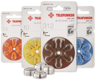 Telefunken Hörgeräte Batterien  Größe 13 (60 Batterien) Abverkauf !!!