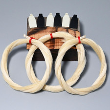 3 Hanks Natural Mongolian Horse Hair for Violin, Viola Bows Unbleached White 29'