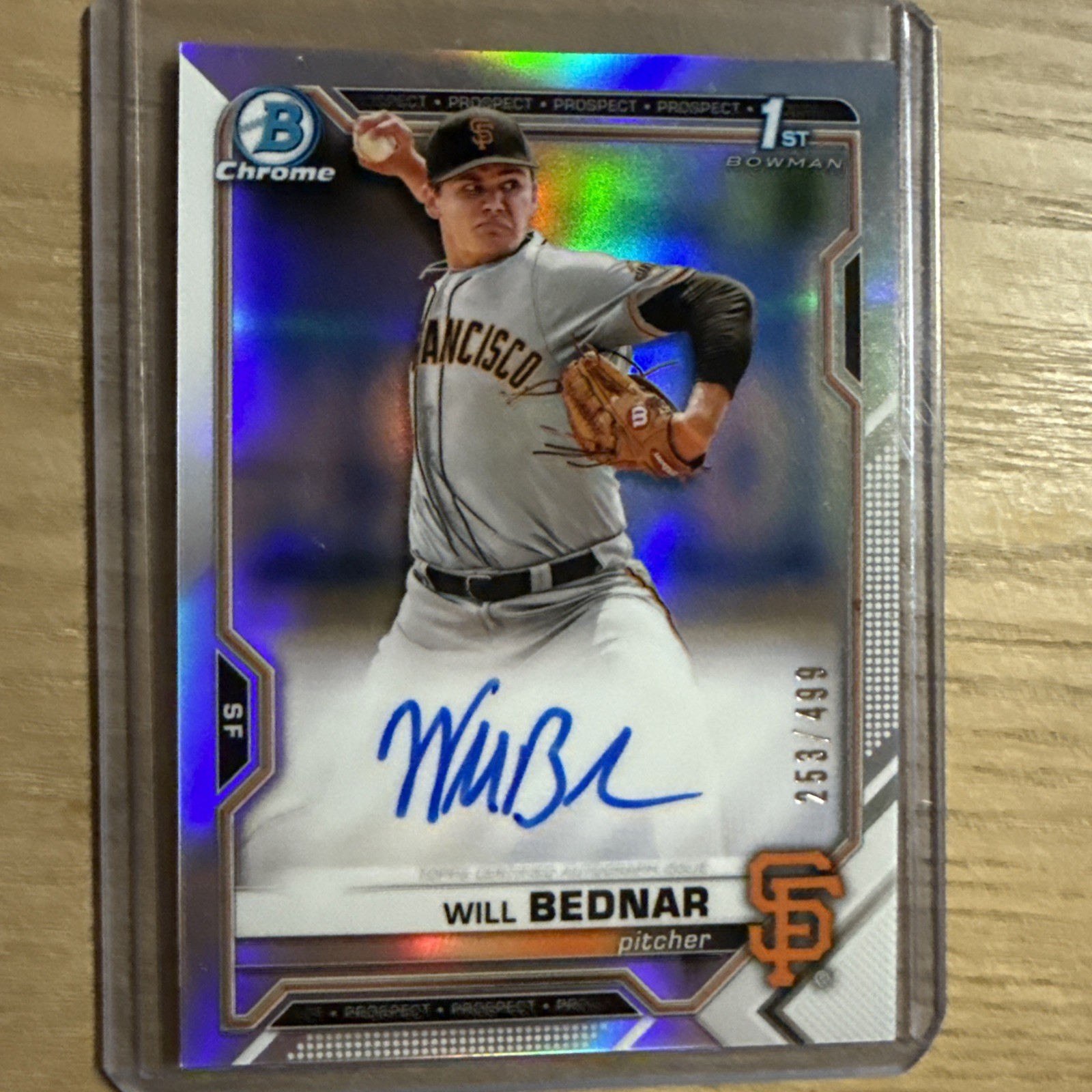 Will Bednar /499 REFRACTOR AUTO 2021 Bowman Draft Chrome 1st RC Rookie