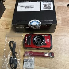 Used For One Day  Perfect Olympus Tough TG-7 12 Megapixel Digital Camera - Red