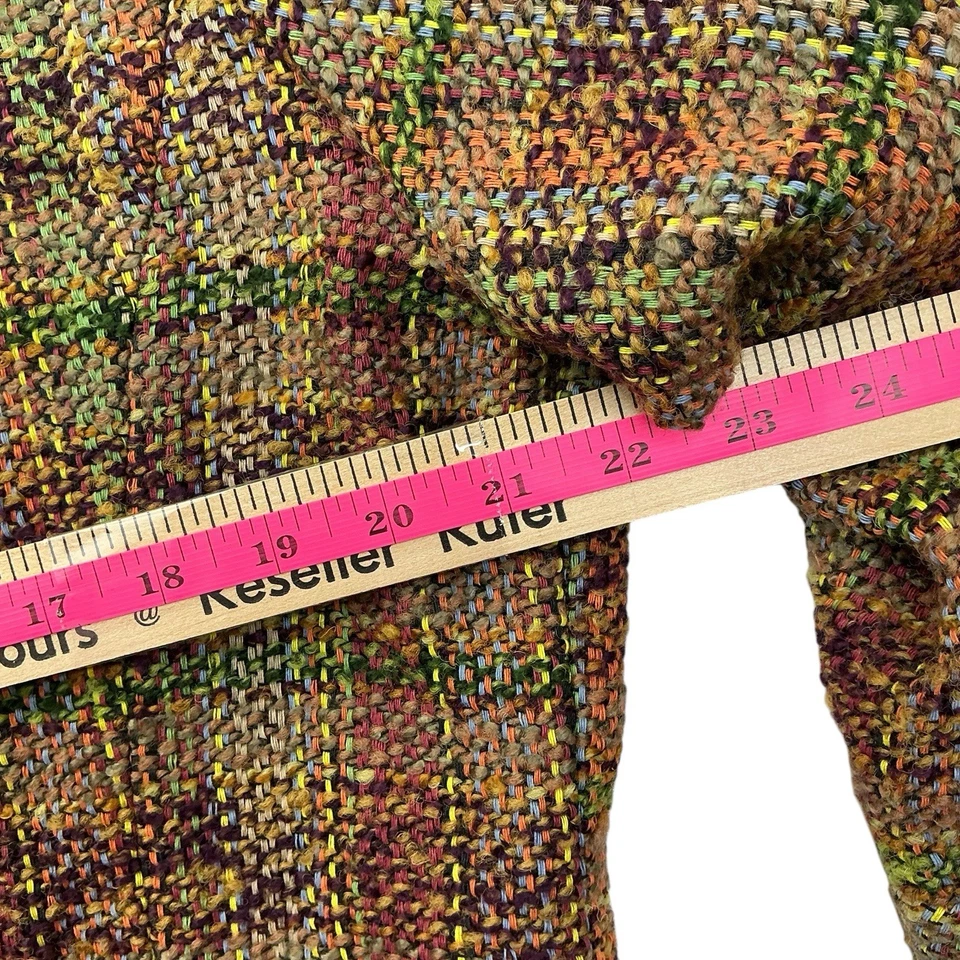 Chaqueta Blazer Coldwater Creek Tweed Mujer Talla 16 Marrón Academia Lana Multicolor Foto 4 de 4