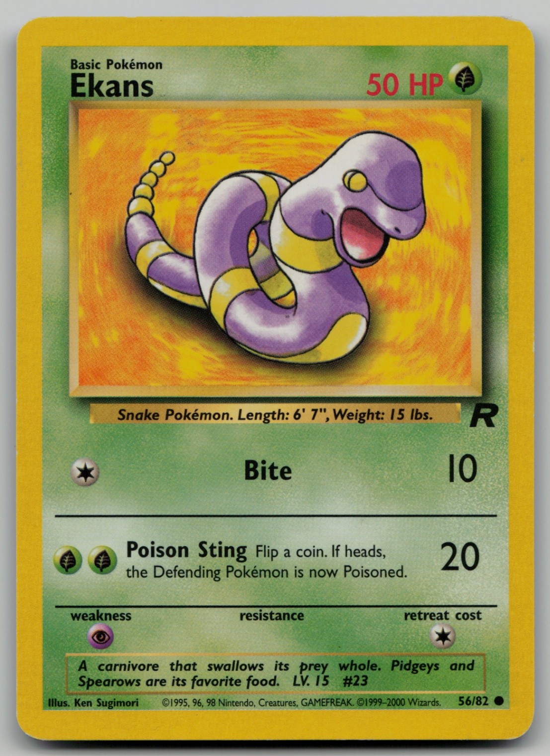 Ekans Common Team Rocket 56/82 NM