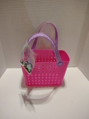 Seasonal Collection Easter Pink Easter Basket With Charms New 7 Inch