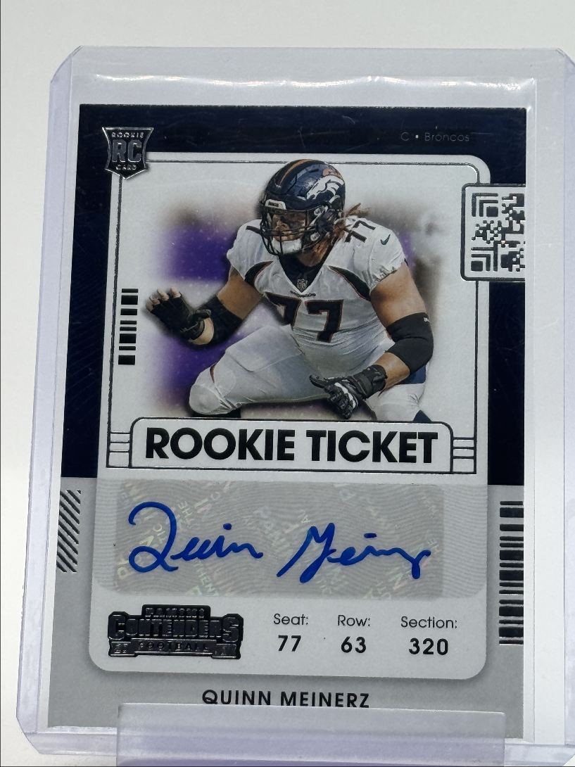 Quinn Meinerz Panini Contenders #193 Autograph-Stub