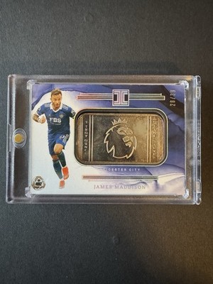 2022-23 Impeccable Premier League James Maddison 1 Troy Oz .999 Fine Silver Bar