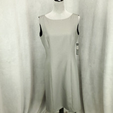 New Tahari Womens Dress 10 Black And White Micro Polka Dots Andrew NWT $99 Retai