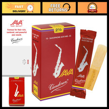 Alto Saxophone Reeds JAVA Red Strength 2.5 - Box of 10 for Smooth Sound
