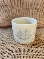 Vintage 1940s Old Spice Shaving Mug “Ship Friendship” Early American Milk Glass