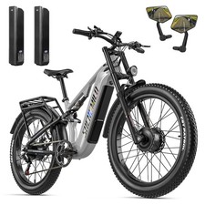 (2 Batterie) 26Zoll 2000W Dual Motor E-Mountainbike 48V 25Ah Elektrofahrrad