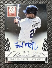 FREDDIE FREEMAN MCGRIFF 2014 Elite Passing The Torch Dual Auto /25 Braves SSP