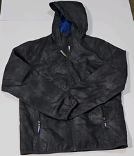 Champion Boys Hooded Windbreaker Jacket Black L 12-14 R1402