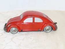 Tin Toy Red VW Beetle Made in US-Zone Germany! Possibly Gama or Köra