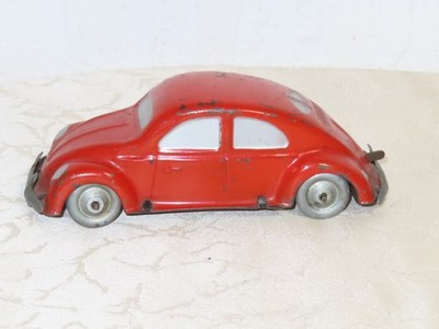 Tin Toy Red VW Beetle Made in US-Zone Germany! Possibly Gama or Köra