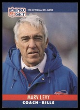 1990 Pro Set #48 Marv Levy Buffalo Bills football card