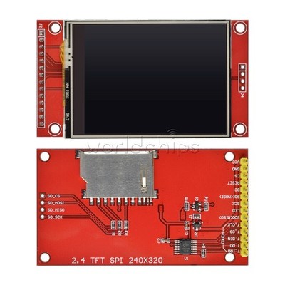 2.4'' SPI   LCD Touch Panel Serial Port Module with PBC ILI9341 3.3V 240 x 320 *m