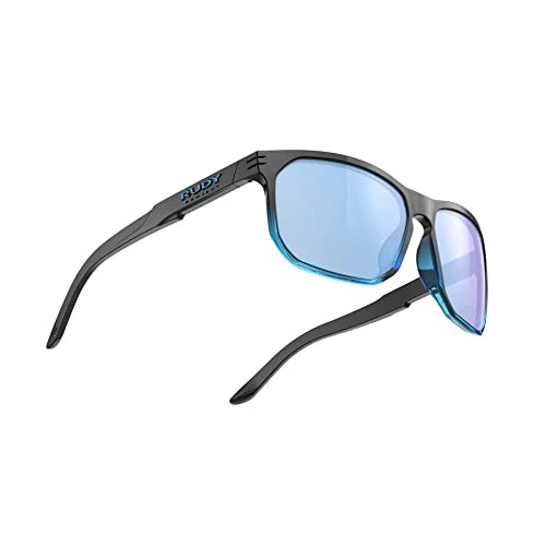 Óculos de sol esportivo RUDYPROJECT Sound Rise preto cristal desbotado brilho azul - Imagem 3 de 4