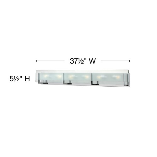 Hinkley Lighting 5656 Latitude 37.5"W 6 Light Bath Bar - Bronze - Picture 4 of 5