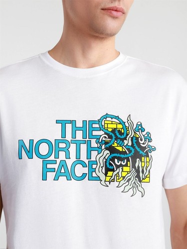 The North Face T Shirt Mens BL Box Graphic White Crew Neck Summer Short Sleeve - Picture 2 of 4