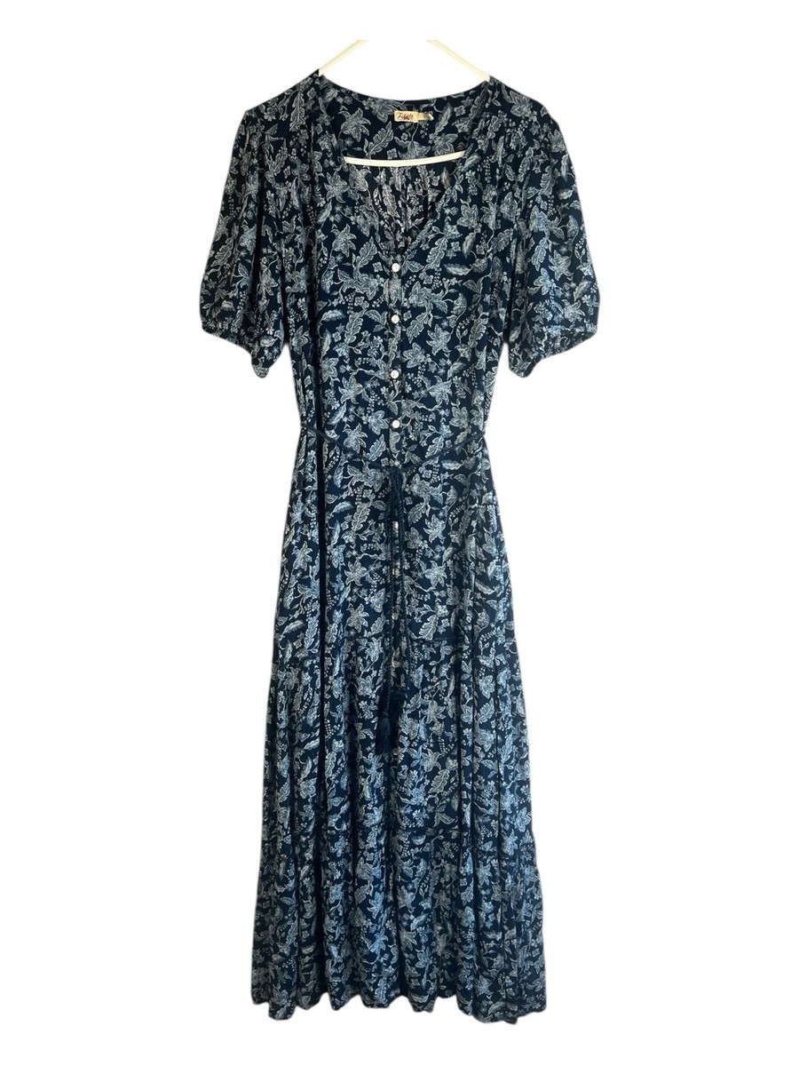 chinese dress ladies Orinda Maxi Dress Blue Esna Floral – Pink Arrows Boutique main image 0
