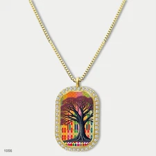 New Tree Of Life Pendant Necklace Chain Image Dog Tag Chain Gift Design Refined