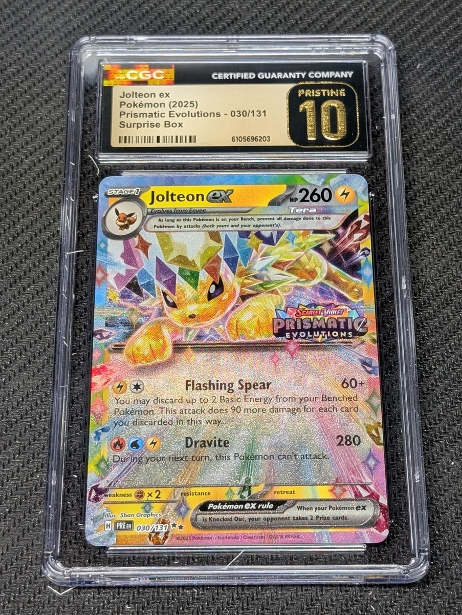 CGC 10 PRISTINE Jolteon ex surprise box exclusive STAMPED
