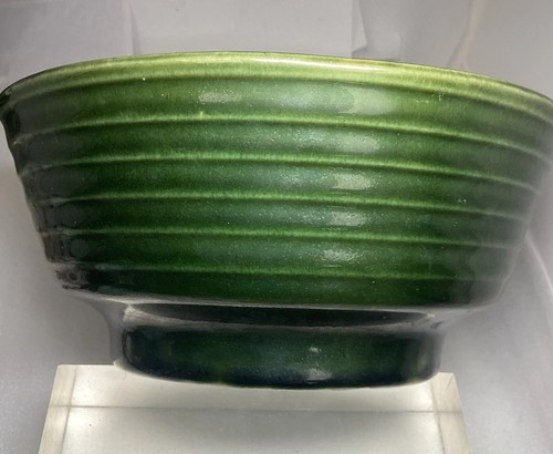 Rare Brush McCoy Footed Green 8” Bowl - Picture 5 of 8