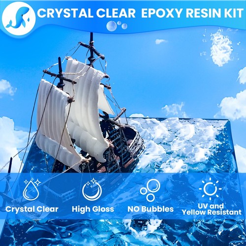 Epoxy 1 Gallon Epoxy Resin Kit Casting & Coating, Art Crafts Crystal Clear an... - Picture 4 of 8