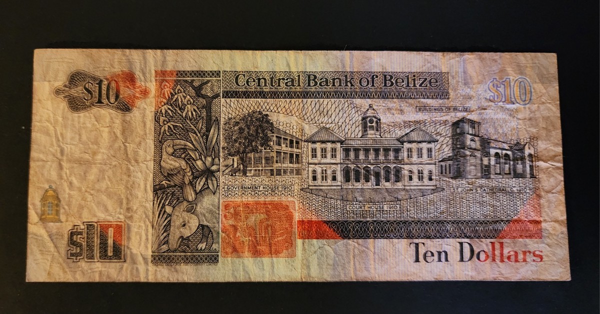 Vintage 1990 Belize $10 Bill | eBay