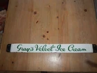 Vintage Gray's Velvet Ice Cream Porcelain door push sign