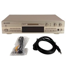 Pioneer MJ-D7 Stereo MiniDisc Recorder Deck Tested Working With RCA Cable Manual