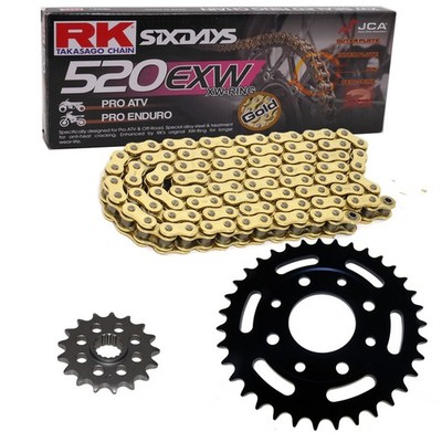 Kettensatz KTM Duke 200  12-13 Kette RK GB 520 EXW 114 offen GOLD 14/42