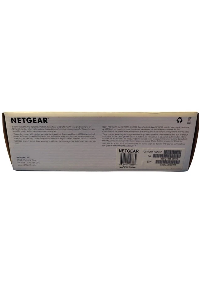 NETGEAR GS110MX-100NAS 8-Port Gigabit Ethernet Switch + 2-Port 10G/Multi-Gig - Image 3 of 4