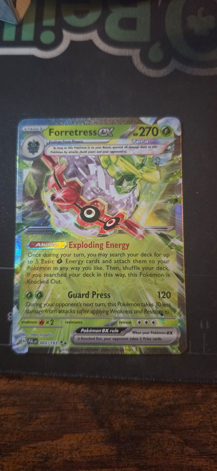 Forretress ex 005/193 Paldea Evolved Double Rare Holo Pokemon TCG Card