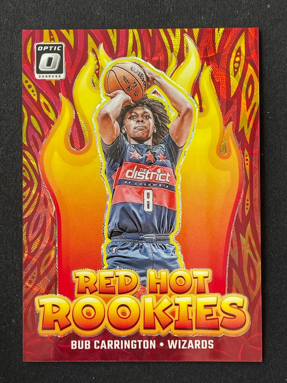 Bub Carrington 2024-25 Panini Donruss Optic RC Red Hot Rookies Red /99 #11