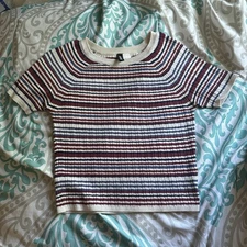 Divided by H&M striped juniors top size small