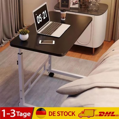 Laptoptisch HöHenverstellbar Computertisch Mit Rollen Laptop Beistelltisch