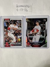 Topps 2026-Rookie Roman Anthony Boston Red Sox MLB-2 Card Lot
