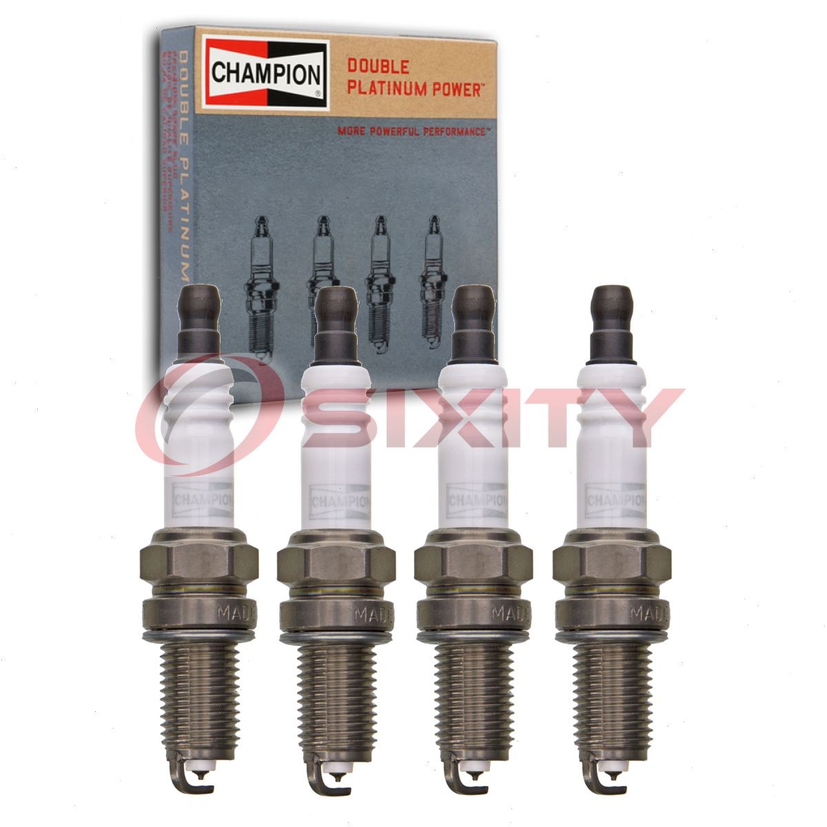 4 pc Champion Double Platinum Spark Plugs for 2013-2016 Dodge Dart 1.4L L4 um