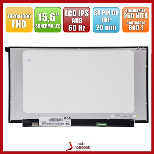 Dalle écran LCD 15.6" FHD IPS - Référence NV156FHM-N48 V8.0, 30 Pins, Compatible Universel, Neuf