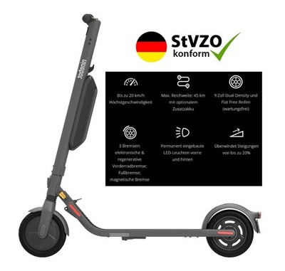 Segway Ninebot KickScooter E45D Elektroroller mit Straßenzulassung 20km/h 45km