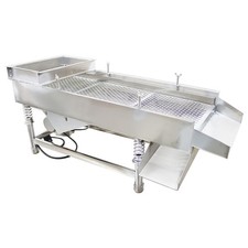 Single Layer 5*25mm Long Strip Holes Linear Vibrating Screen JG30-75 SS 110V