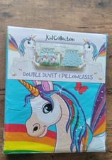 Image of Kids Collection Double Duvet Reversable Unicorn Design Bedding Set