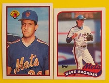 Dave Magadan 1989 Baseball Bowman Card #384 & 1989 Topps Card #655 New York Mets