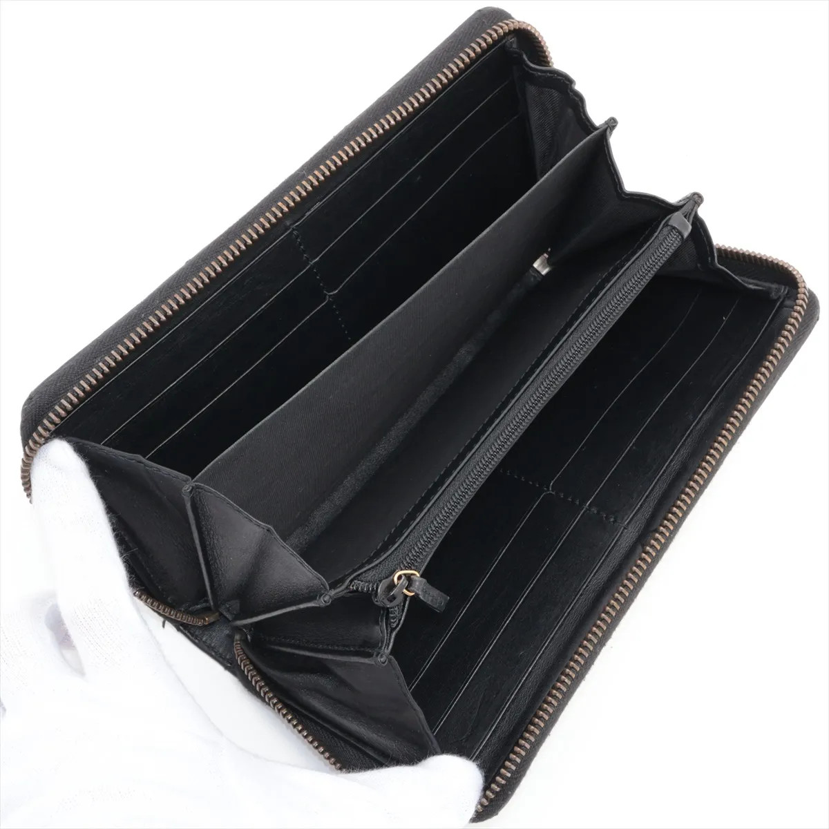 Gucci GG Marmont Leather Zip Round Wallet Black - # image 3