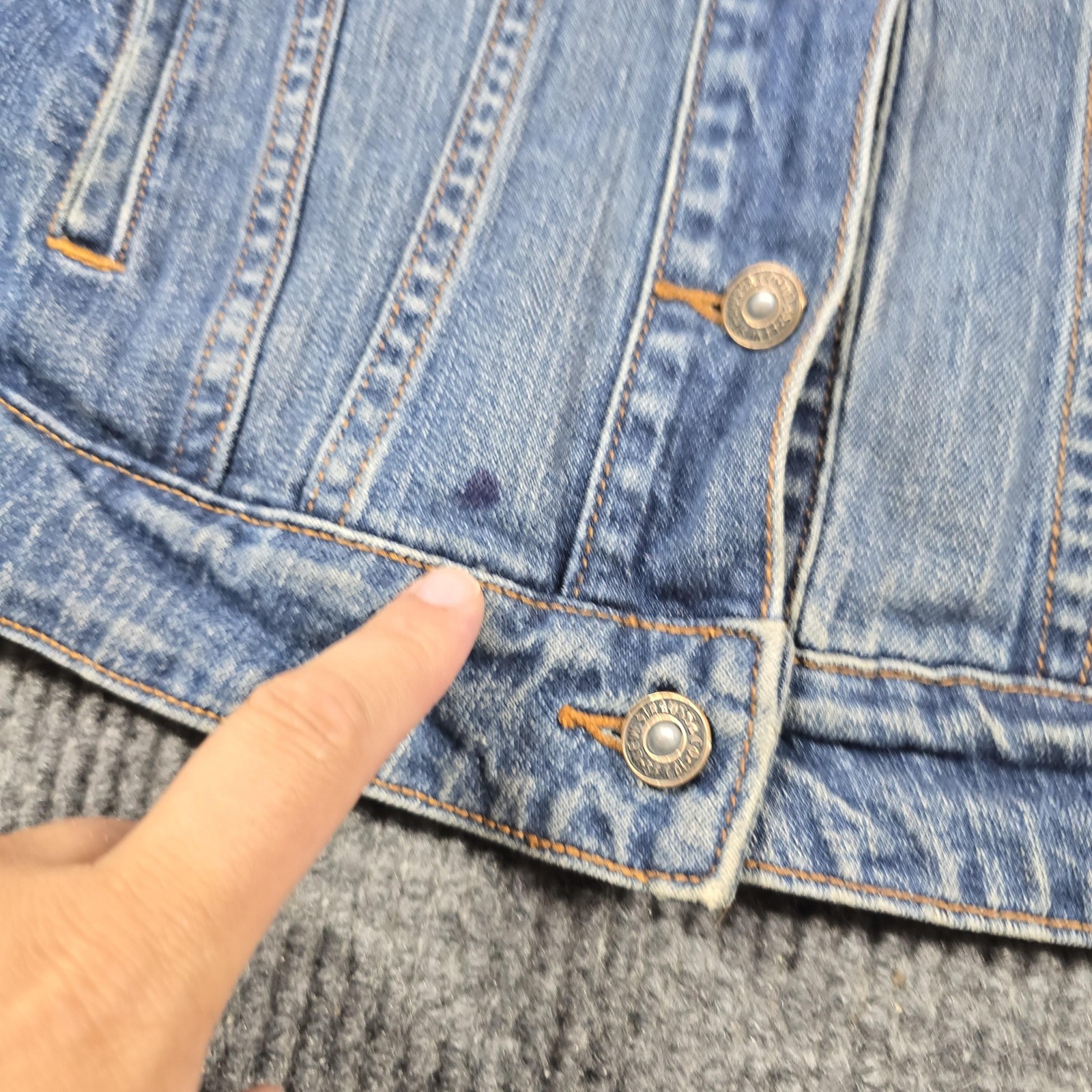 Levi's Jacket Womens Small Blue Denim Basic Truck… - image 5