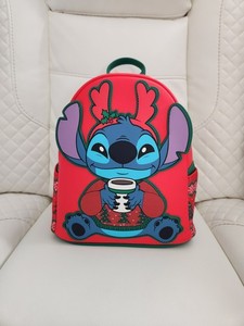 Stitch Christmas Loungefly Backpack | eBay display picture 3